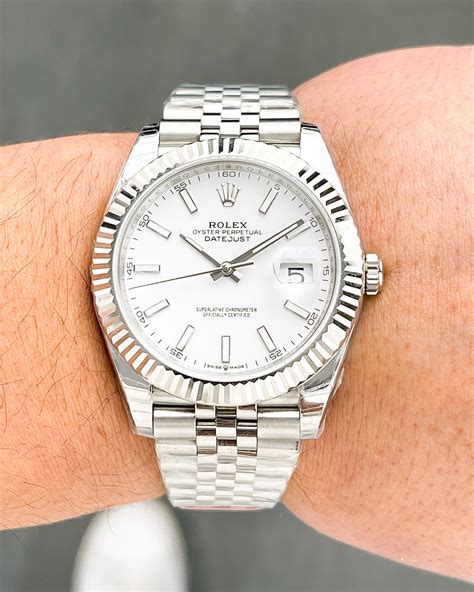 rolex datejust 41 fluted bezel replacement|rolex datejust 41 white jubilee.